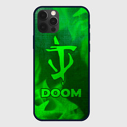 Чехол iPhone 12 Pro Doom - green gradient