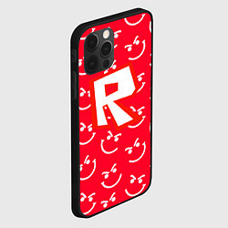 Чехол для iPhone 12 Pro Roblox smile pattern, цвет: 3D-черный — фото 2