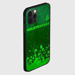 Чехол для iPhone 12 Pro Galatasaray - green gradient посередине, цвет: 3D-черный — фото 2