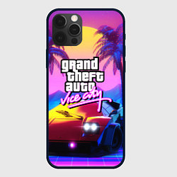 Чехол для iPhone 12 Pro Vice city retro wave Lambo, цвет: 3D-черный