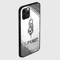 Чехол для iPhone 12 Pro Slipknot - white gradient, цвет: 3D-черный — фото 2