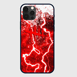 Чехол для iPhone 12 Pro Dead by daylight молнии в красках, цвет: 3D-черный