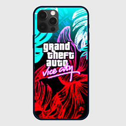 Чехол для iPhone 12 Pro GTA vice city tropic, цвет: 3D-черный