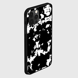 Чехол для iPhone 12 Pro Все рэперы черно белый, цвет: 3D-черный — фото 2