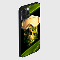 Чехол для iPhone 12 Pro Цветущий череп в горнолыжных очках, цвет: 3D-черный — фото 2