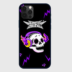 Чехол для iPhone 12 Pro Babymetal неоновый череп, цвет: 3D-черный