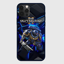 Чехол для iPhone 12 Pro Warhammer 40000 space marine 2 ультрамарин, цвет: 3D-черный