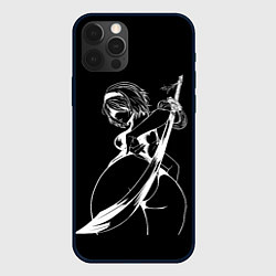 Чехол iPhone 12 Pro 2B с катаной - Nier automata