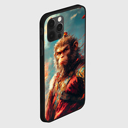 Чехол для iPhone 12 Pro Wukong на фоне лепестков, цвет: 3D-черный — фото 2