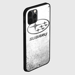 Чехол для iPhone 12 Pro Subaru - white gradient, цвет: 3D-черный — фото 2