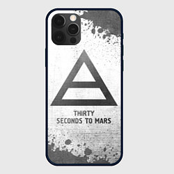 Чехол iPhone 12 Pro Thirty Seconds to Mars - white gradient