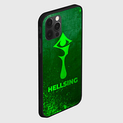 Чехол для iPhone 12 Pro Hellsing - green gradient, цвет: 3D-черный — фото 2