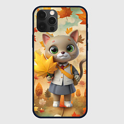 Чехол iPhone 12 Pro Кошечка школьница