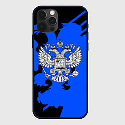 Чехол для iPhone 12 Pro Россия герб патриот, цвет: 3D-черный