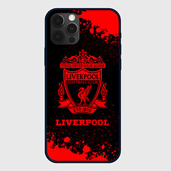 Чехол для iPhone 12 Pro Liverpool - red gradient, цвет: 3D-черный