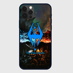 Чехол iPhone 12 Pro Skyrim драконы