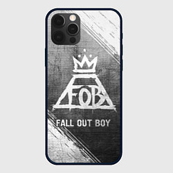 Чехол для iPhone 12 Pro Fall Out Boy - grey gradient, цвет: 3D-черный