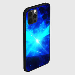 Чехол для iPhone 12 Pro Голубая абстракция текстура, цвет: 3D-черный — фото 2