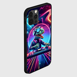 Чехол для iPhone 12 Pro Dino DJ - neon glow, цвет: 3D-черный — фото 2