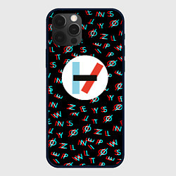 Чехол для iPhone 12 Pro Twenty one pilots glitch, цвет: 3D-черный