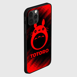 Чехол для iPhone 12 Pro Totoro - red gradient, цвет: 3D-черный — фото 2