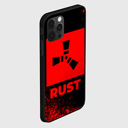 Чехол для iPhone 12 Pro Rust - red gradient, цвет: 3D-черный — фото 2