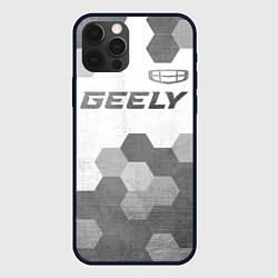 Чехол для iPhone 12 Pro Geely - white gradient посередине, цвет: 3D-черный