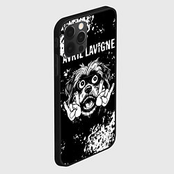 Чехол для iPhone 12 Pro Avril Lavigne рок пес, цвет: 3D-черный — фото 2