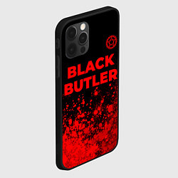 Чехол для iPhone 12 Pro Black Butler - red gradient посередине, цвет: 3D-черный — фото 2