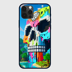 Чехол iPhone 12 Pro Minecraft skull - ai art fantasy