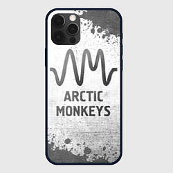 Чехол для iPhone 12 Pro Arctic Monkeys - white gradient, цвет: 3D-черный