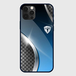 Чехол iPhone 12 Pro Tesla carbon steel