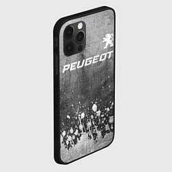 Чехол для iPhone 12 Pro Peugeot - grey gradient посередине, цвет: 3D-черный — фото 2