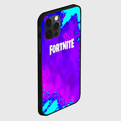 Чехол для iPhone 12 Pro Fortnite neon game, цвет: 3D-черный — фото 2