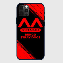 Чехол для iPhone 12 Pro Bungo Stray Dogs - red gradient, цвет: 3D-черный