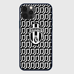 Чехол для iPhone 12 Pro Juventus fc pattern, цвет: 3D-черный