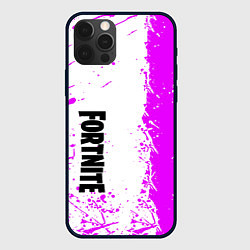 Чехол для iPhone 12 Pro Fortnite pink color, цвет: 3D-черный