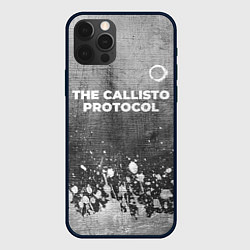 Чехол iPhone 12 Pro The Callisto Protocol - grey gradient посередине