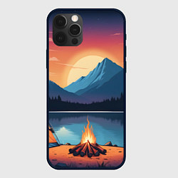Чехол iPhone 12 Pro В лесу с палаткой