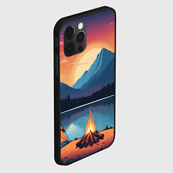 Чехол для iPhone 12 Pro В лесу с палаткой, цвет: 3D-черный — фото 2