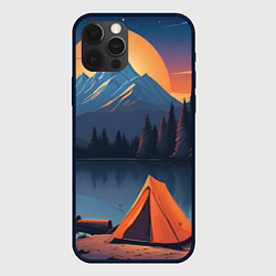 Чехол iPhone 12 Pro Палатка на берегу озера