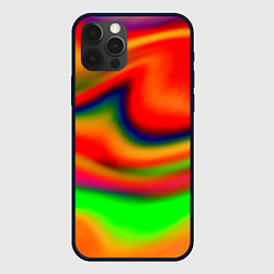 Чехол iPhone 12 Pro Неоновые разводы краски