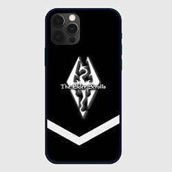 Чехол iPhone 12 Pro The Elder Scrolls geometry steel