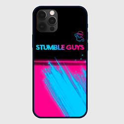 Чехол iPhone 12 Pro Stumble Guys - neon gradient посередине