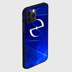 Чехол для iPhone 12 Pro Evanescence blue poly, цвет: 3D-черный — фото 2