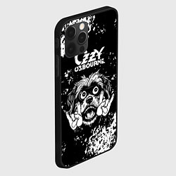 Чехол для iPhone 12 Pro Ozzy Osbourne рок пес, цвет: 3D-черный — фото 2