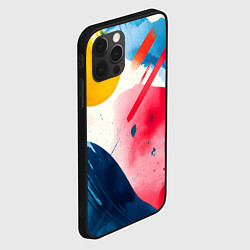 Чехол для iPhone 12 Pro Абстрактные мазки красок, цвет: 3D-черный — фото 2