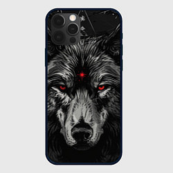 Чехол для iPhone 12 Pro Волк с красными глазами, цвет: 3D-черный