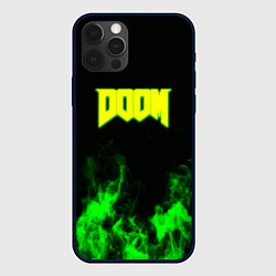 Чехол iPhone 12 Pro Doom кислотное лого огонь