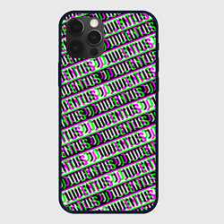 Чехол iPhone 12 Pro Juventus glitch pattern